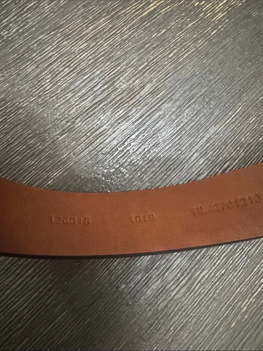 Relic By Fossil Chestnut Leather Belt with Silver Floral Slider